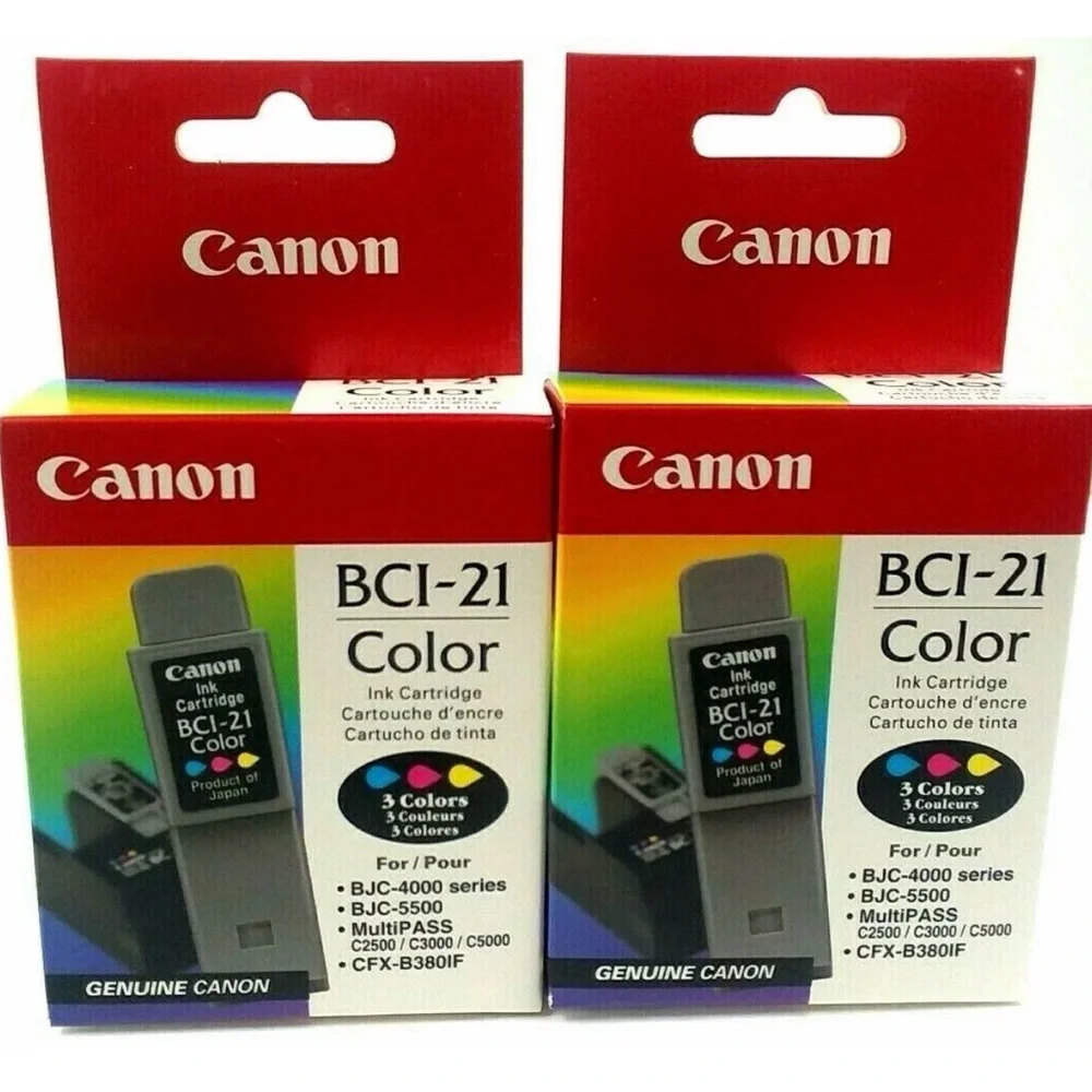 Canon BCI-21 Color (2pcs) & Black (1pcs)
